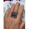 925 Sterling Silver Tourmalines Magic Ring Size 8