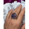 925 Sterling Silver Tourmalines Magic Ring Size 8