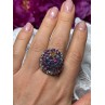 925 Sterling Silver Tourmalines Magic Ring Size 8