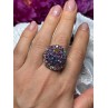 925 Sterling Silver Tourmalines Magic Ring Size 8