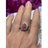 925 Sterling Silver Orange Citrine Ring Size 7.5