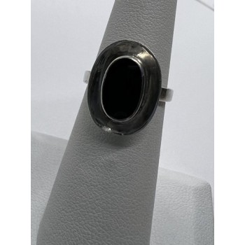925 Sterling Silver & Onyx Soma Ring Size 5