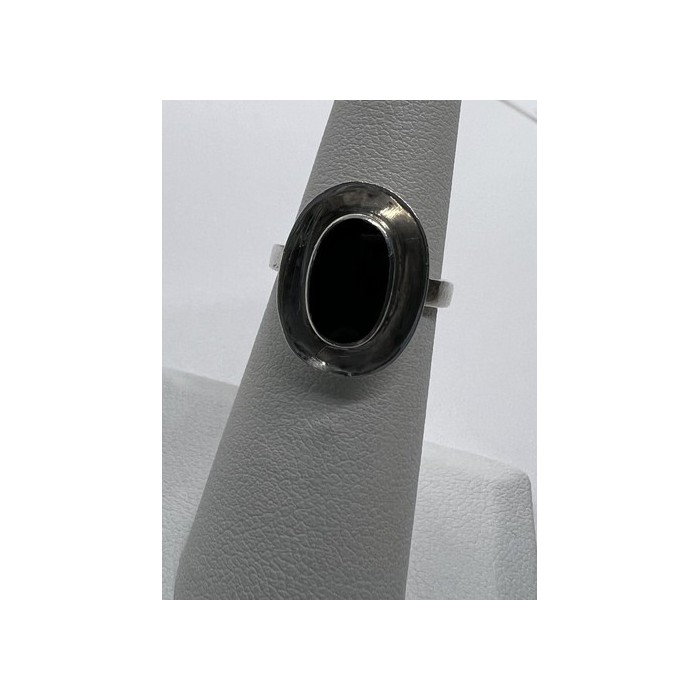 925 Sterling Silver & Onyx Soma Ring Size 5
