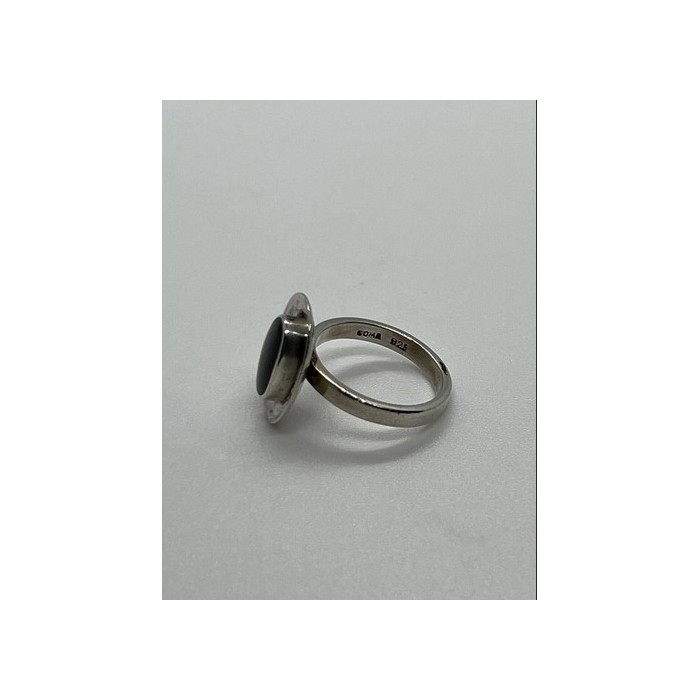 925 Sterling Silver & Onyx Soma Ring Size 5