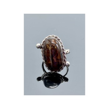 Vintage 925 Sterling Silver Jasper Ring Size 7