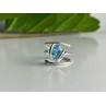 925 Sterling Silver Topaz Ring Size 8