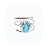925 Sterling Silver Topaz Ring Size 8