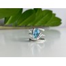 925 Sterling Silver Topaz Ring Size 8