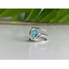 925 Sterling Silver Topaz Ring Size 8