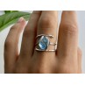 925 Sterling Silver Topaz Ring Size 8