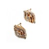 925 STERLING SILVER GOLD PLATED WHITE TOPAZ EARRINGS