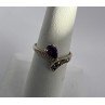 925 Sterling Silver With Amethyst & Marcasite Ring Size 5.5