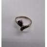 925 Sterling Silver With Amethyst & Marcasite Ring Size 5.5