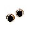 925 Sterling Silver Black Nephrite Classic Earrings