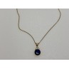 925 Sterling Silver Gold Plated Spinel & CZ Chain With Pendant