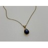 925 Sterling Silver Gold Plated Spinel & CZ Chain With Pendant