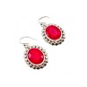 925 STERLING SILVER RUBY EARRINGS