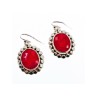925 STERLING SILVER RUBY EARRINGS