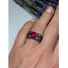 925 Sterling Silver Spinel & CZ Ring Size 6