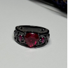 925 Sterling Silver Spinel & CZ Ring Size 6