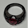 925 Sterling Silver Spinel & CZ Ring Size 6