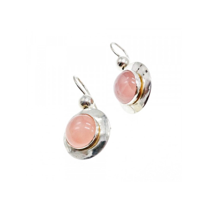 925 Sterling Silver Rose Quartz Earrings