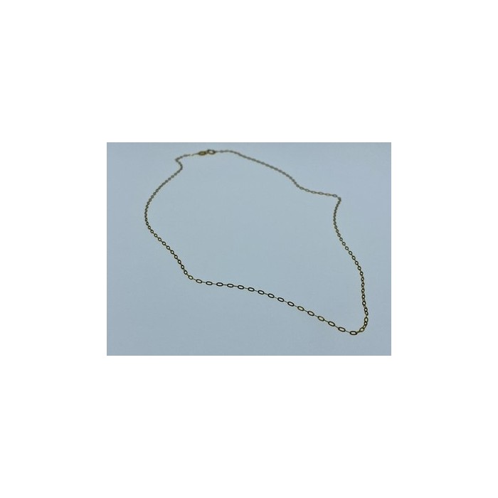 925 Sterling Silver Gold Plated Chain Italy  18.1 In