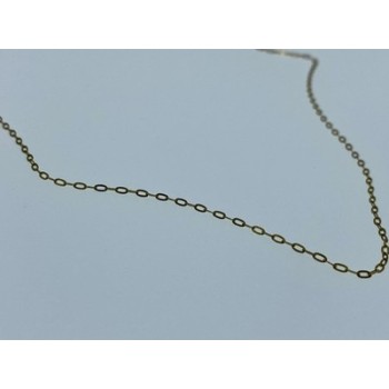 925 Sterling Silver Gold Plated Chain Italy  18.1 In
