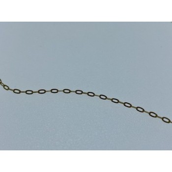 925 Sterling Silver Gold Plated Chain Italy  18.1 In