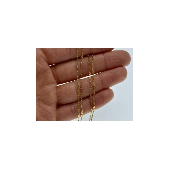 925 Sterling Silver Gold Plated Chain Italy  18.1 In