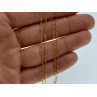 925 Sterling Silver Gold Plated Chain Italy  18.1 In