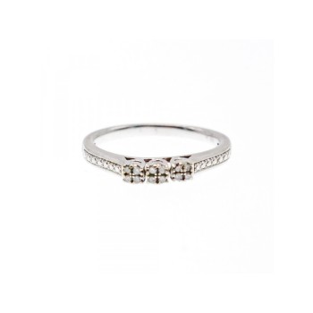 925 Sterling Silver White Topaz Ring Size 6.5