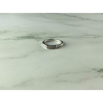 925 Sterling Silver White Topaz Ring Size 6.5