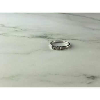 925 Sterling Silver White Topaz Ring Size 6.5