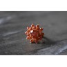 925 Sterling Silver Orange CZ Ring Size 8