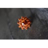 925 Sterling Silver Orange CZ Ring Size 8