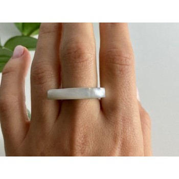 925 STERLING SILVER MOTHER OF PEARL RING SIZE 8.5