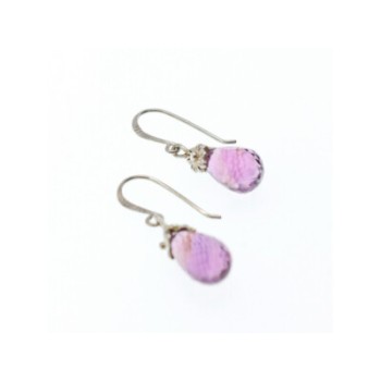925 STERLING SILVER AMETHYST EARRINGS
