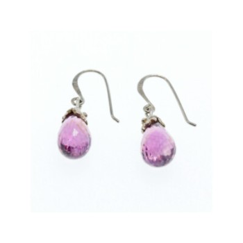 925 STERLING SILVER AMETHYST EARRINGS