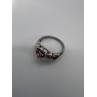 925 Sterling Silver & CZ Pink Heart Ring Size 6.5