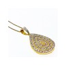 925 Sterling Silver Gold Plated CZ 