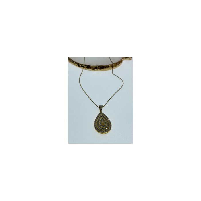 925 Sterling Silver Gold Plated CZ 