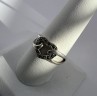 925 Sterling Silver & Marcasite Heart Ring Size 9