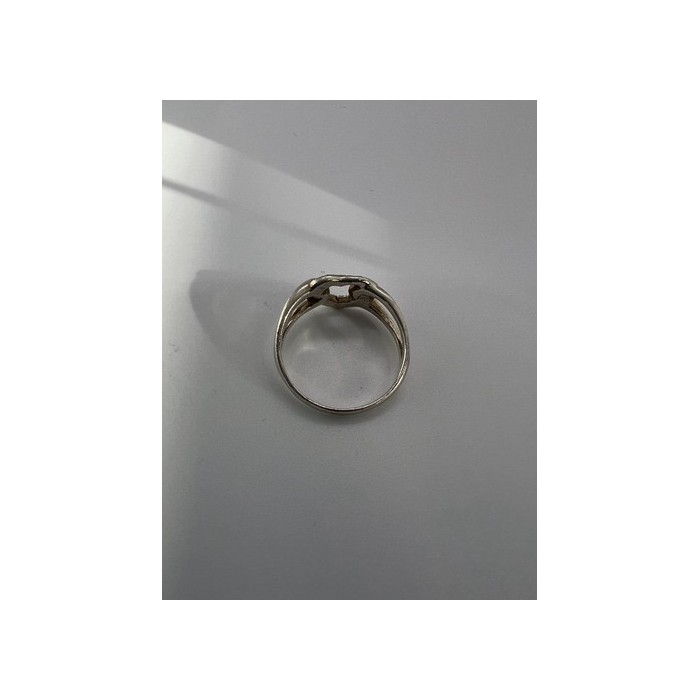 925 Sterling Silver & Marcasite Heart Ring Size 9