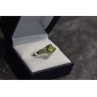 925 Sterling Silver Peridot & Tsavorite Ring Size 6.5