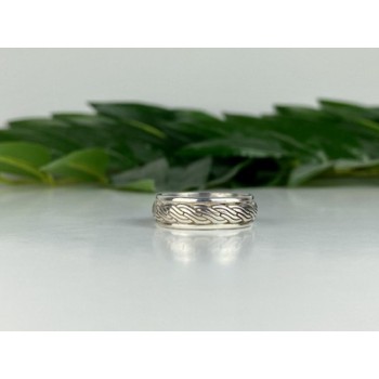 Men's 925 Sterling Silver Band Ring Size 12.5