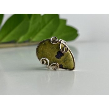 925 Sterling Silver Jasper Ring Size 5.5