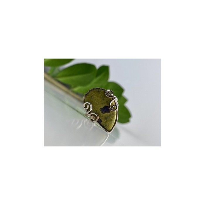 925 Sterling Silver Jasper Ring Size 5.5