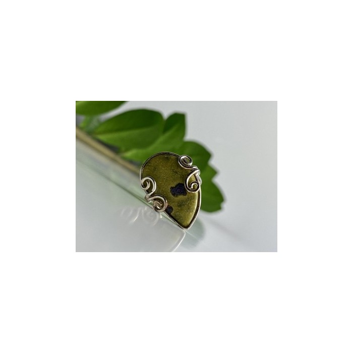 925 Sterling Silver Jasper Ring Size 5.5