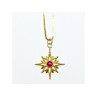 925 Sterling Silver Gold Plated Ruby 